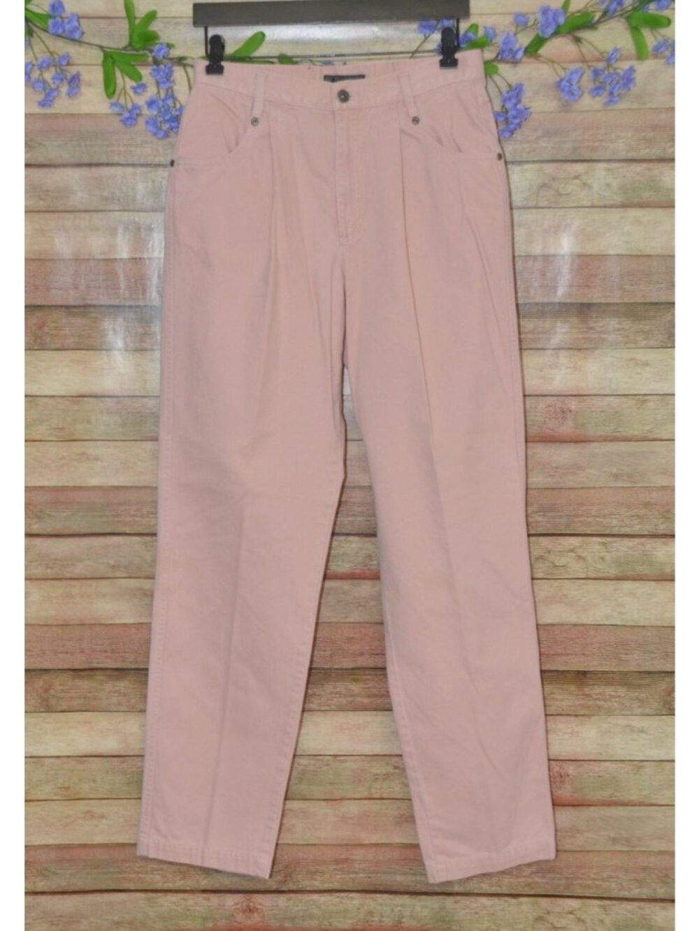 Liz Claiborne VTG 90's High Rise Pink Denim Jeans Size 10 Straight Leg Retro
